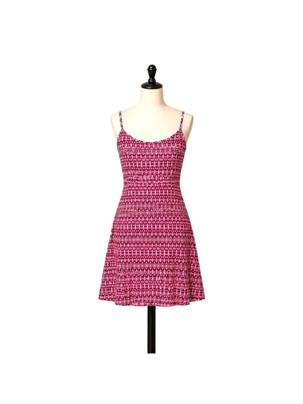 West Loop Slip Dress Women's Medium Pink Stretch Sundress Boho Quick Dry
